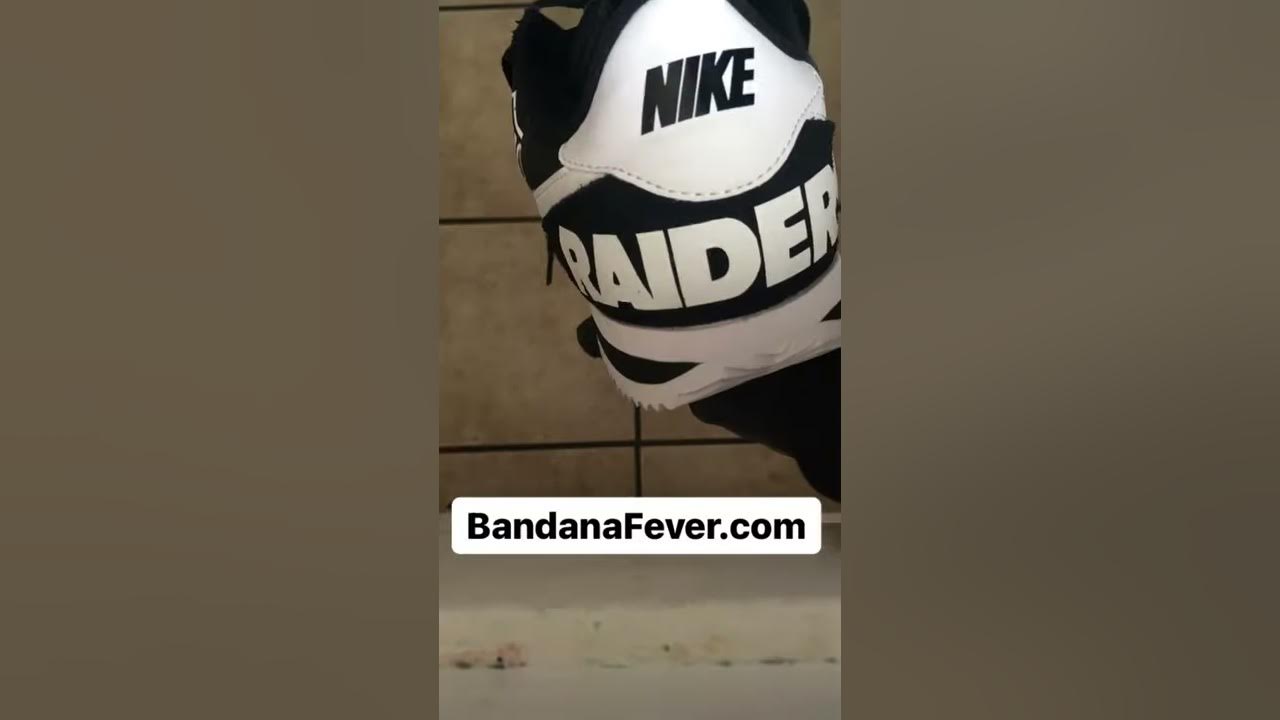 Las Vegas Raiders Mini Custom Nike Cortez Shoes NBW - Bandana Fever