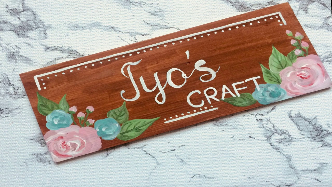 Easy Handmade Door Nameplate | How to Make Custom Door Nameplate - YouTube