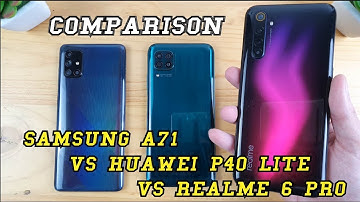 Samsung A71 vs Realme 6 Pro vs Huawei P40 Lite  | Test Game, Speedtest, Camera Comparison