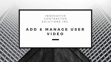 Add and Managing Users