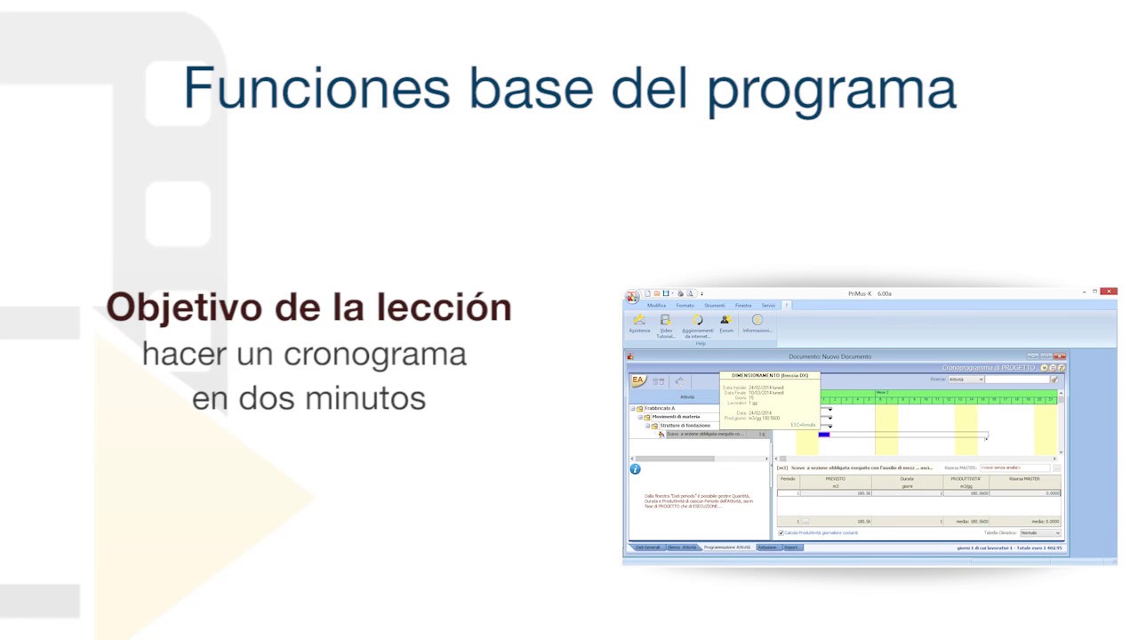 Tutorial de PriMus KRONO - Hacer un Cronograma en pocos minutos - ACCA ...