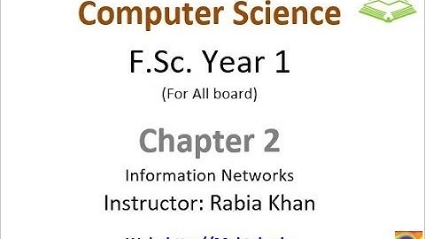 FSc Computer Science Book 1, CH 2, LEC 32: Network , Computer Network  and Uses of Network