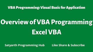 Overview of VBA Programming | Excel VBA | Visual Basic for Application screenshot 5
