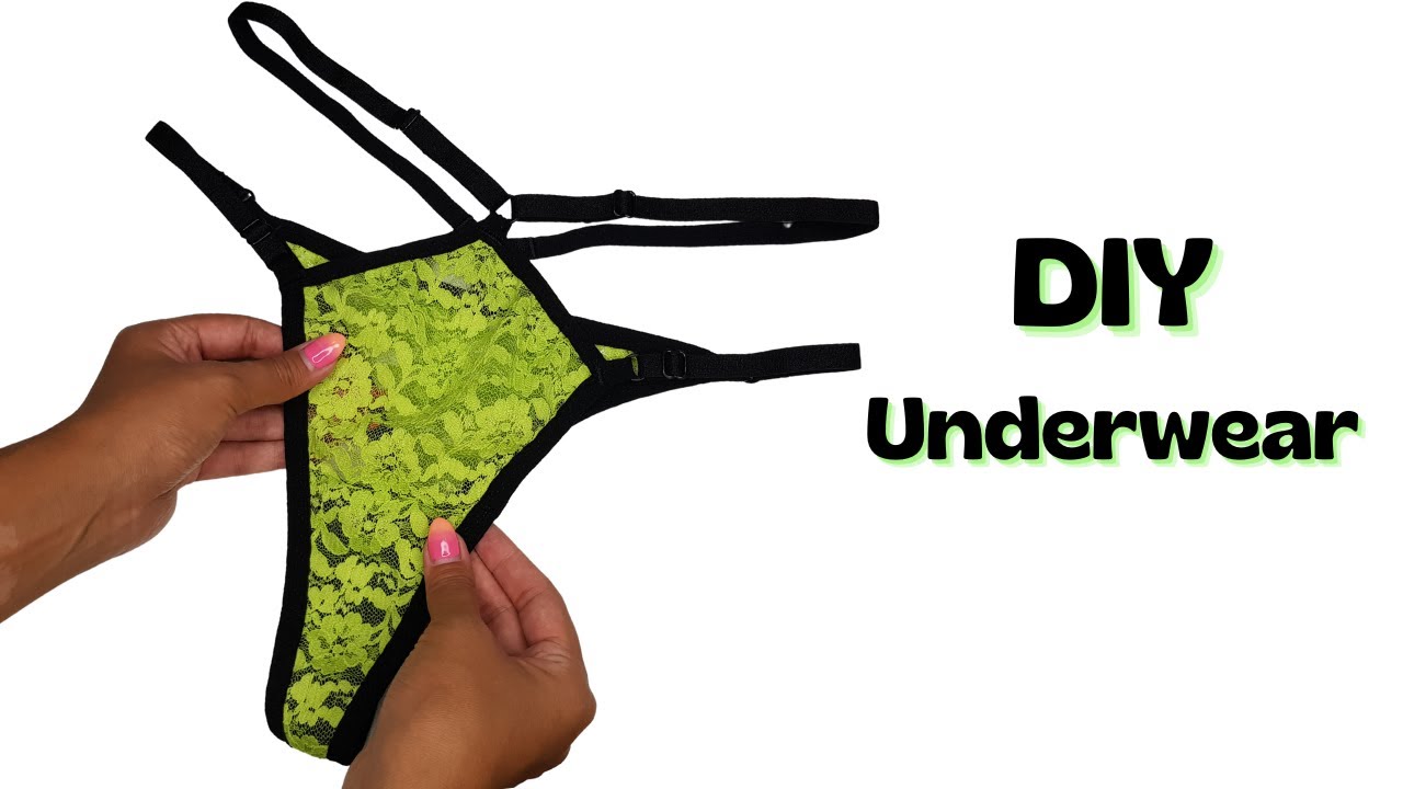 How To Sew Lace THONG diy LINGERIE Design YouTube