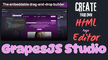 Maak je eigen HTML-pagina-EDITOR | Grapesjs Studio - #01