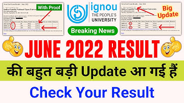 (Breaking News) June 2022 Result की बहुत बड़ी Update आ गई हैं! | IGNOU Result Update 2022_Latest News