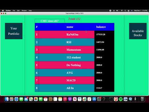 Trade 112 (CMU TP project)