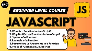 Function in JavaScript 🧑‍💻 | Parameters vs Arguments | JavaScript tutorial in Hindi Tutorial 2025