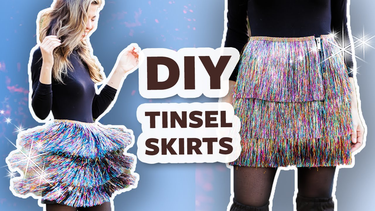 No-Sew Tinsel Skirt (Diy Holiday Fashion!) | Diy With Orly Shani