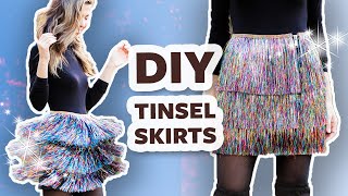 No-Sew Tinsel Skirt (DIY Holiday Fashion!) | DIY with Orly Shani