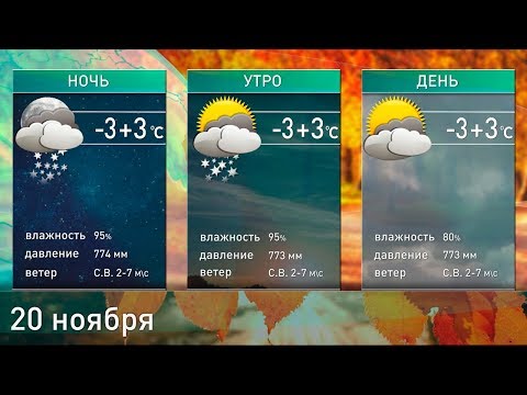 Прогноз погоды на 20 ноября