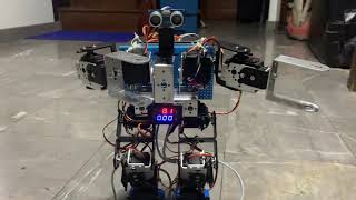 13dof humanoid arduino mega robot 2li-on batteries on feet