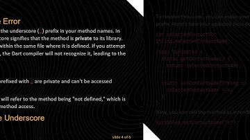 Resolving the Method "xxx" is not defined for the type "xxx" Error in Flutter and Dart