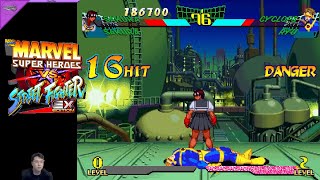 (PSX) Marvel Super Heroes vs Street Fighter  10  (JP) Dark Sakura  Lv 8  has ending!