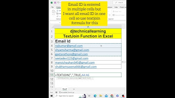 TextJoin Formula in Excel | Microsoft Excel Full Course Tutorial 2024 | #excel #textjoin #tips