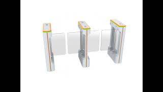 New Arrival Smarter Compact Swipe Card Qr Code Reader Swing Barrier Turnstile Gate for Supermarket