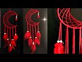 diy moon dream catcher tutorial |how to make moon dream catcher |halfmoondreamcatcher