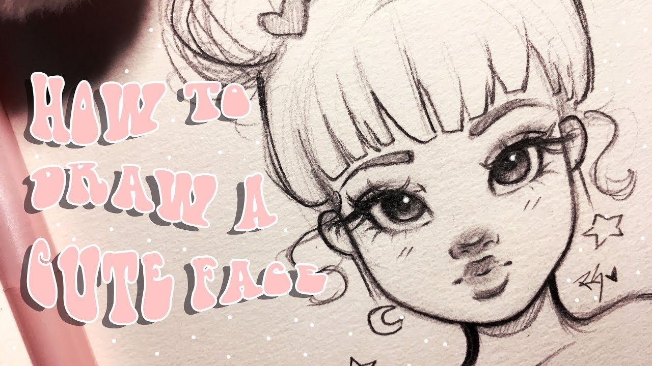 HOW TO DRAW A CUTE FACE ♡| Step by Step with Christina Lorre'