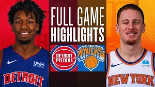 New York Knicks vs Detroit Pistons Full Game Highlights | Mar 25 | NBA Regular Season 2024