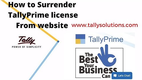 Surrendering Of TallyPrime License by using Tally Website (Hindi)