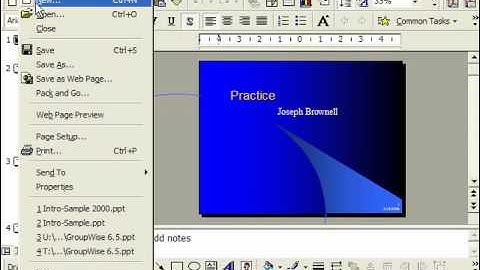 PowerPoint 2003 Tutorial Creating a New Presentation 2000 & 97 Microsoft Training Lesson 2.2