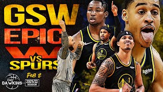 No Steph, Klay x Wigs, Poole And Kuminga Lead Warriors To an EPiC W vs Spurs 😱🔥 | Feb 1, 2022