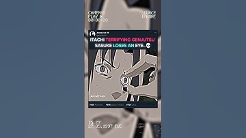 ITACHI TERRIFYING GENJUTSU SASUKE LOSES AN EYE 💀