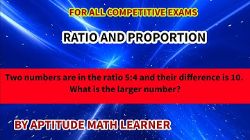 Two numbers are in the ratio 5:4, and their difference is 10. what is the larger number?