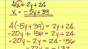 Solving 2x2 Systems of Equations by Substitution Video #2 by Tate Skinner