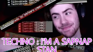 Technoblade being a Sapnap stan for 2 mins straight (MCC ALL STARS)