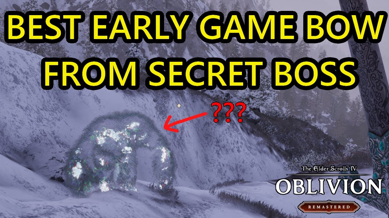 Oblivion Remastered: лучшее место для лука на ранней стадии игры. Как получить лук Ледяного Змея,...