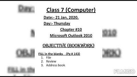 Class 7(Computer), chapter #10 Fill in the blanks (pg #143)