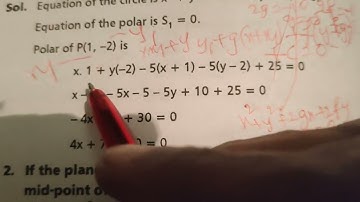 Find the equation of polar