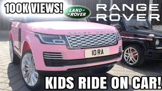 BIG Pink 24V Land Rover RANGE ROVER 2 Seater Kids Ride On Car - REVIEW!   #rideoncar #toyrangerover