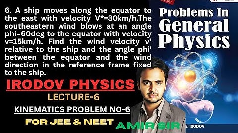 SOLUTION OF QUES-6. KINEMATICS OF I. E IRODOV. PHYSICS FOR JEE & NEET BY AMIR SIR. RELATIVE VELOCITY