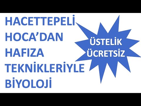 HAFIZA TEKNİKLERİ İLE BİYOLOJİ #hafızatekniği #hacettepelihoca