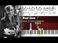 The Beatles - Real Love - Accurate Piano Tutorial with Sheet Music