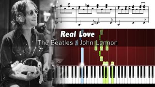 The Beatles - Real Love - Accurate Piano Tutorial with Sheet Music