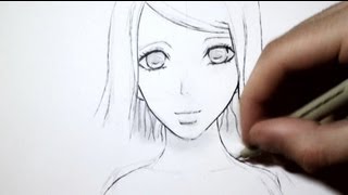 ⁣Comment dessiner un visage Manga de fille [Tutoriel] 2