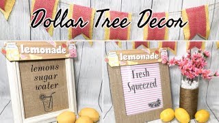 SUMMER DECOR DOLLAR TREE | LEMON DECOR 🍋