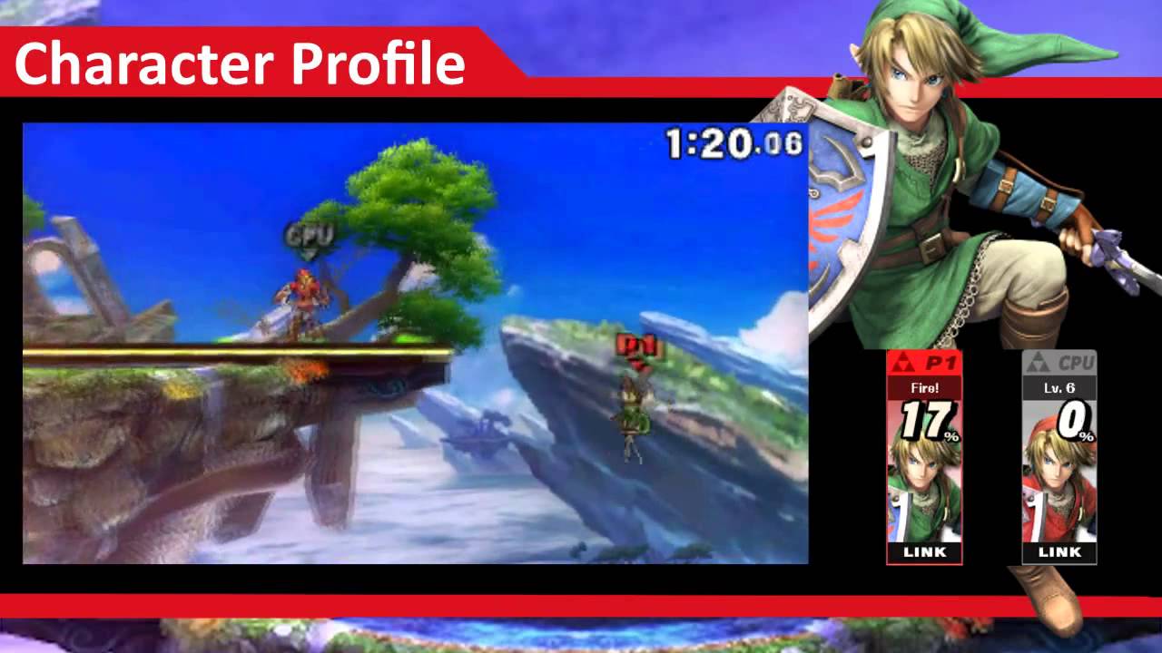 Super Smash Bros 3DS: Link - Profile (Gameplay, Moveset, Strategy ...