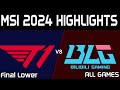 T1 vs BLG Highlights ALL GAMES MSI 2024 Final Lower T1 vs Bilibili Gaming by Onivia