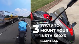 Best way to mount your insta360x3 Camera in your bike/motorcycle || Aprilia Rs660