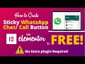 Create WhatsApp Chat/ Call Button With Elementor For Free! | Without any Plugin