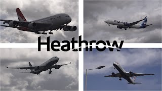 LONDON #heathrow STORM NOA ARRIVALS (Incl. 8 ABORTED)