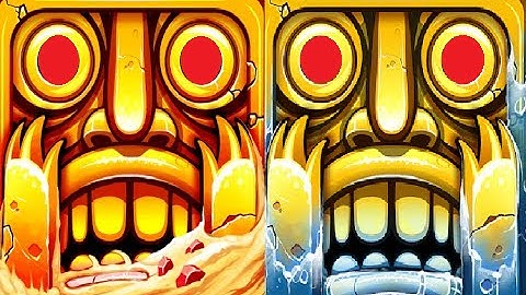 Temple Run 2 Blazing Sands VS Frozen Shadows iPad Gameplay for Children HD #1