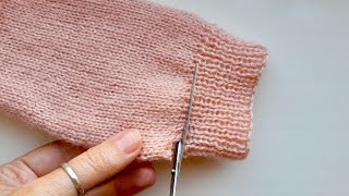 The Easy Way to Shorten Sweater Sleeves that are too Long👍🔥Great Idea!
