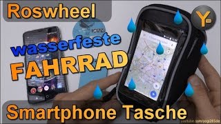 Review: Roswheel wetterfeste Smartphone Tasche für Fahrrad-Lenker (bis 5 Zoll Smartphones)