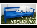 DIY PATIO SOFA FOR $25 WITH 2x4s