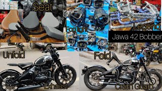 Jawa 42 Bobber Black Mirror Modified | Accessories | Modification | Pillion Seat | HJG Fog Light